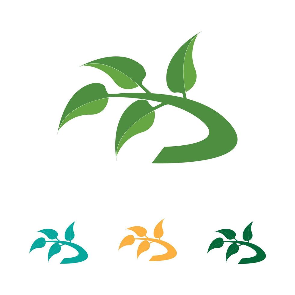 logos de l'écologie des feuilles d'arbre vert vecteur