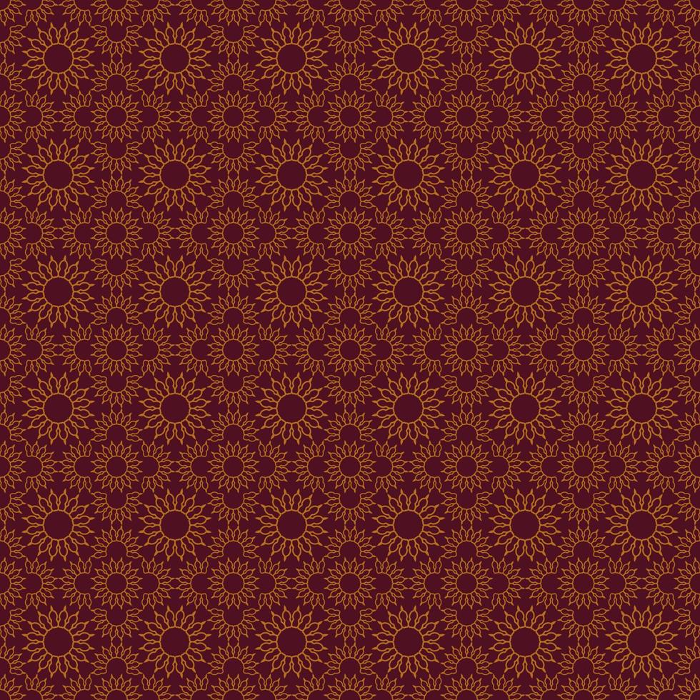fleur de mandala motif de couleur rouge conception graphique motif vectoriel ornemental géométrique sans couture vecteur dans l'illustration
