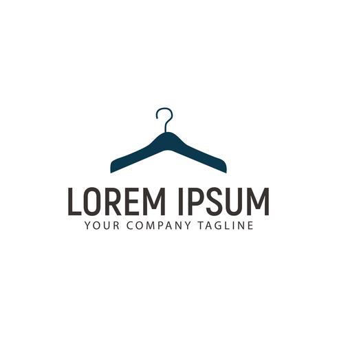 Modèle de concept de design de vêtements cintre Logo vecteur