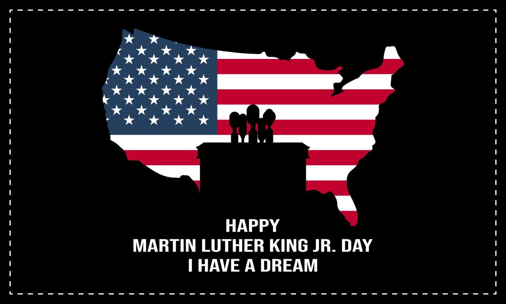 Martin Luther King jr. fond de jour. illustration vectorielle. vecteur