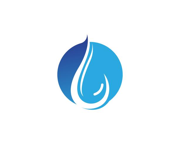 Goutte d&#39;eau Logo Template vector illustration design - vecteur