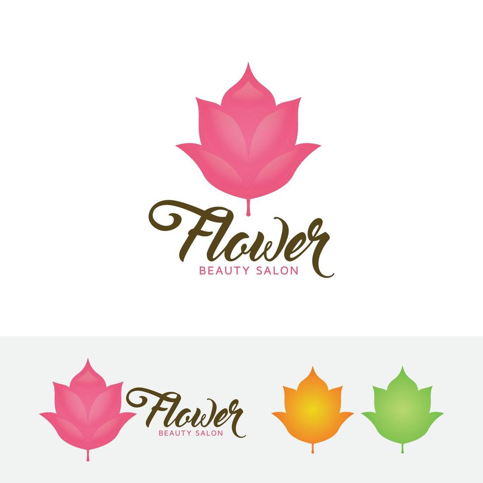 modèle de logo vectoriel fleur