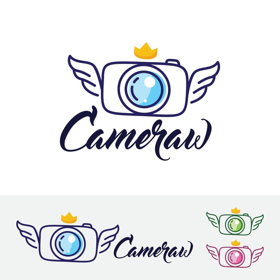 modèle de logo vectoriel caméra