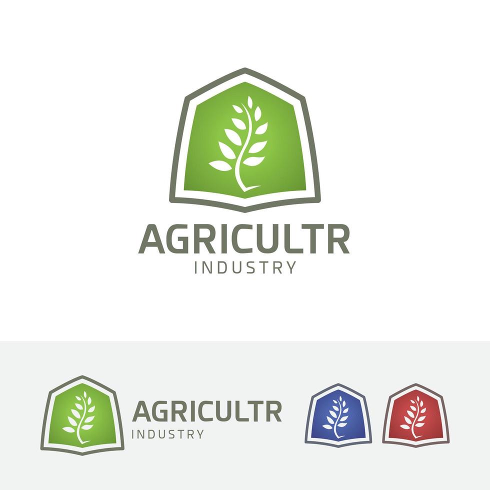 modèle de logo vectoriel agricole