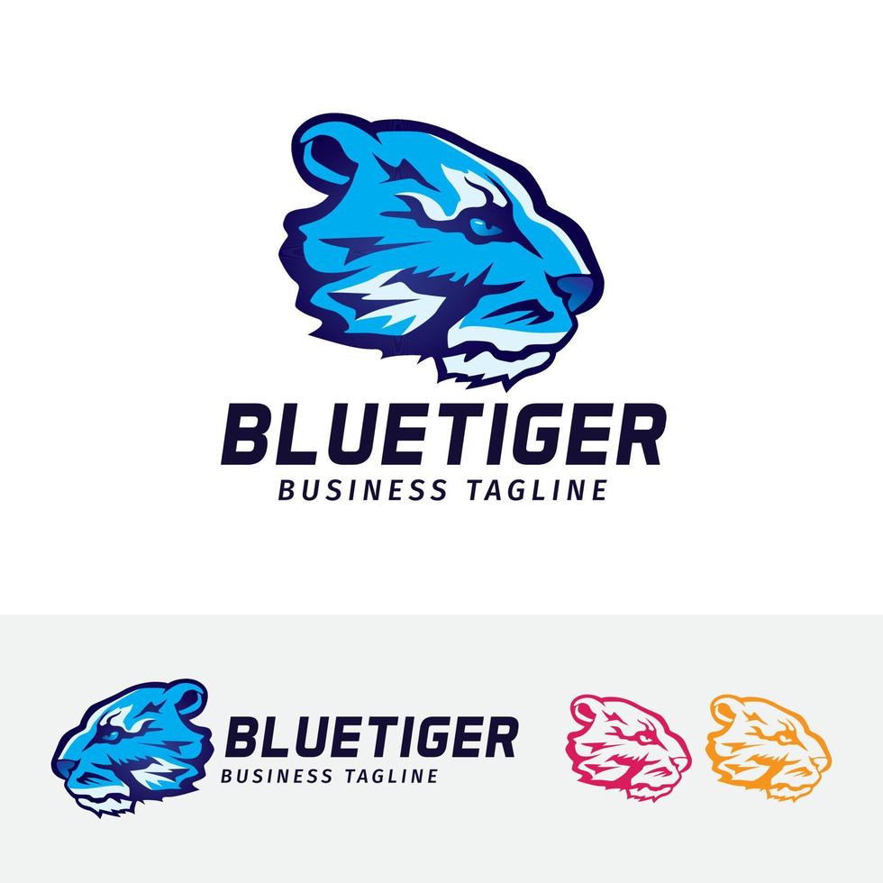 création de logo tête de tigre vecteur