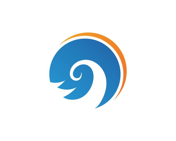 Icône et symbole de la vague de l&#39;eau Logo Template vecteur