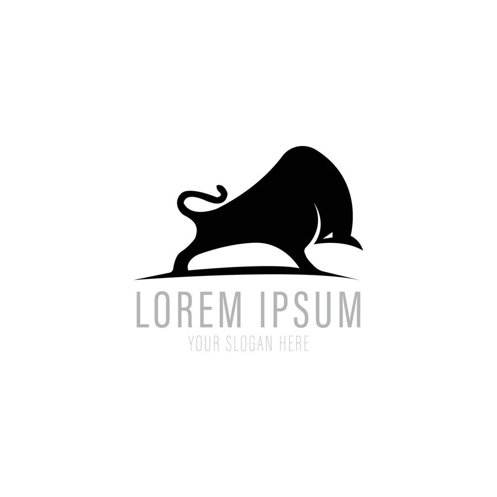 dessin de logo de taureau vecteur