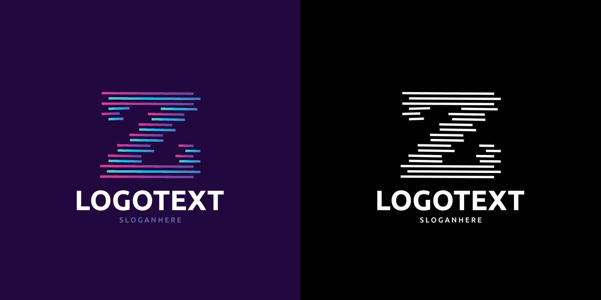 logo lettre z, logo lignes colorées vecteur