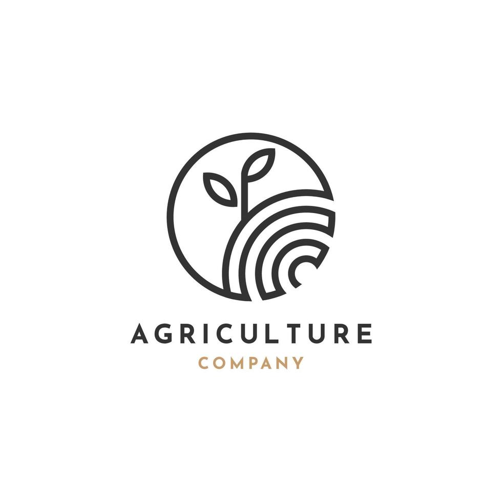 conception de modèle de logo d'entreprise agricole vecteur