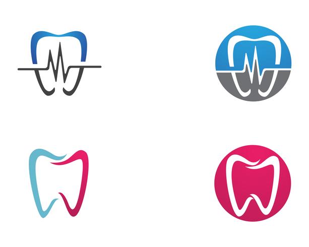 Icônes de modèle logo et symboles de soins dentaires vecteur