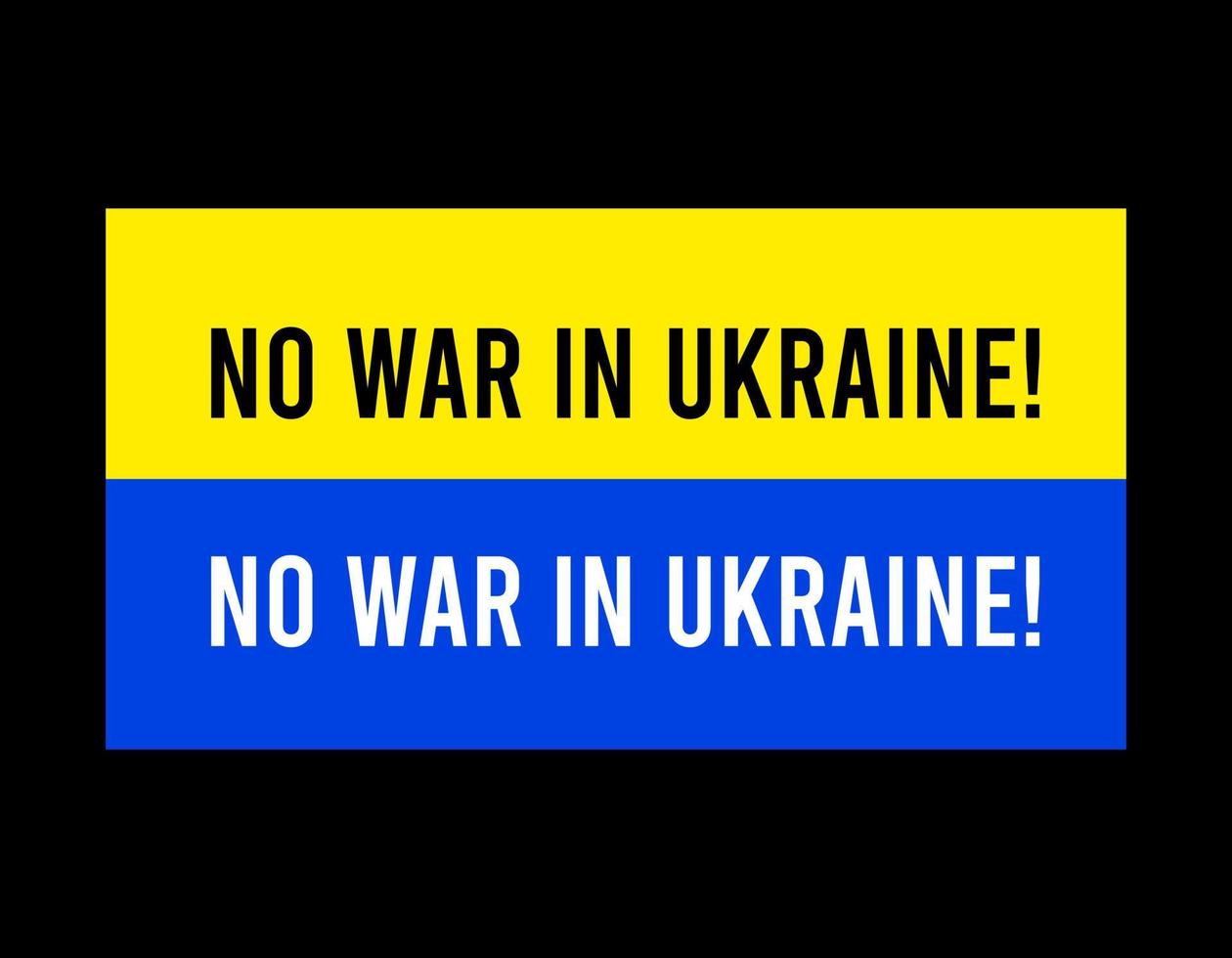 pas de guerre en ukraine. le drapeau de l'ukraine et l'inscription - pas de guerre en ukraine vecteur