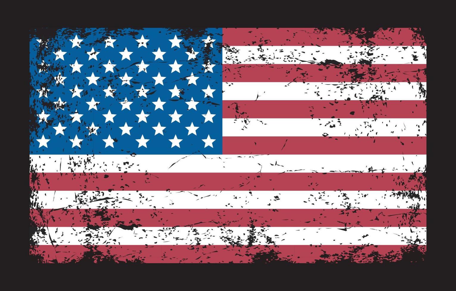 drapeau américain vintage vecteur