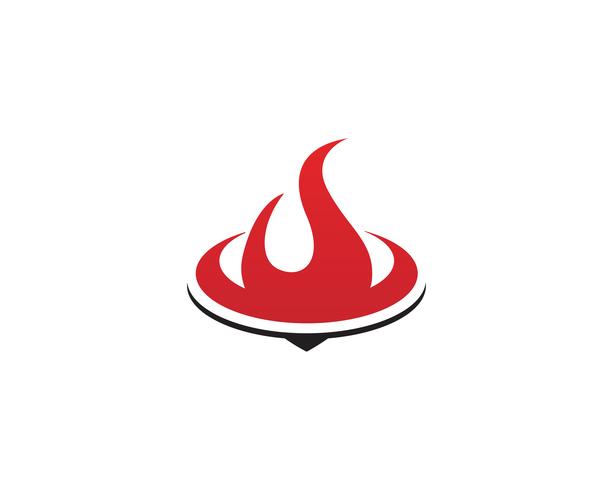 Flamme de feu Logo Template vector icon Logo de pétrole, de gaz et d&#39;énergie