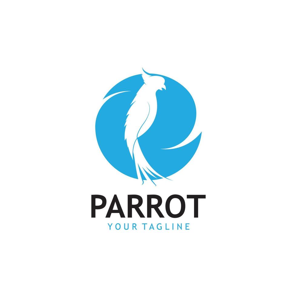 modèle de vecteur de conception de logo de perroquet