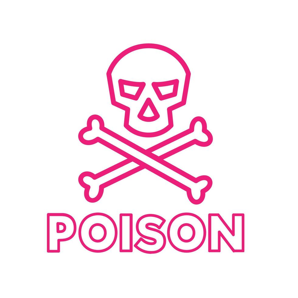 icône de symbole de poison vecteur