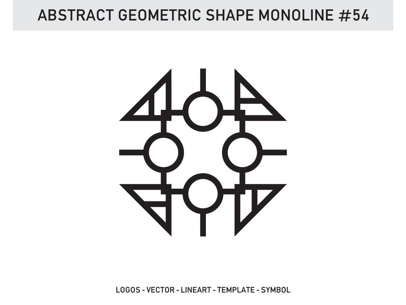 vecteur gratuit de forme monoline géométrique abstraite