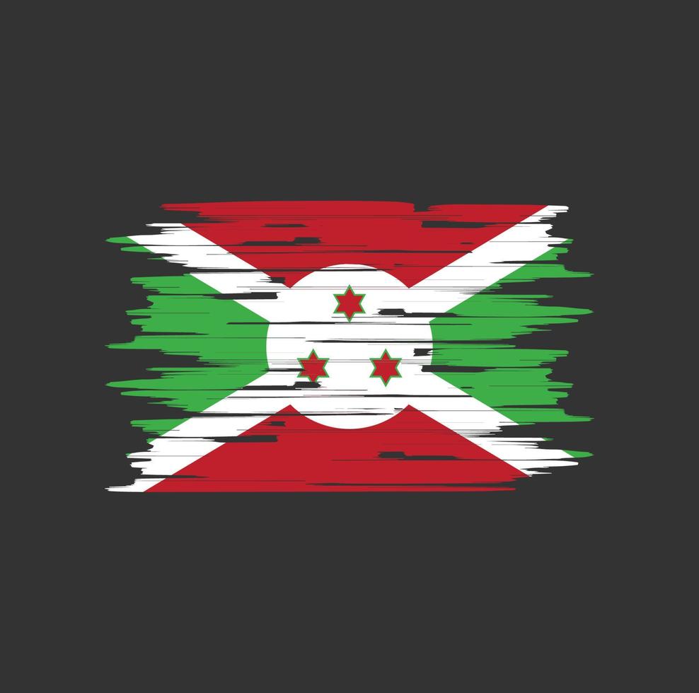 pinceau drapeau burundi vecteur