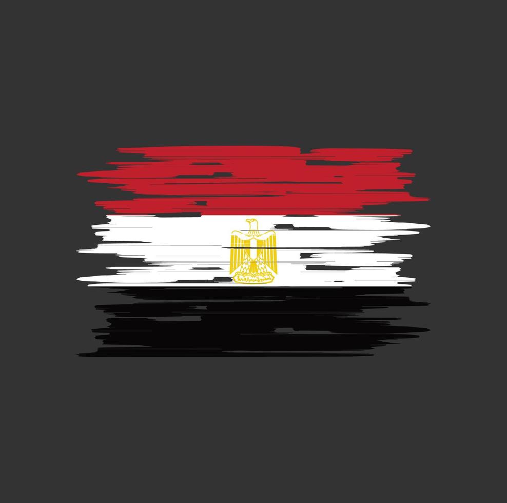 brosse drapeau egypte vecteur