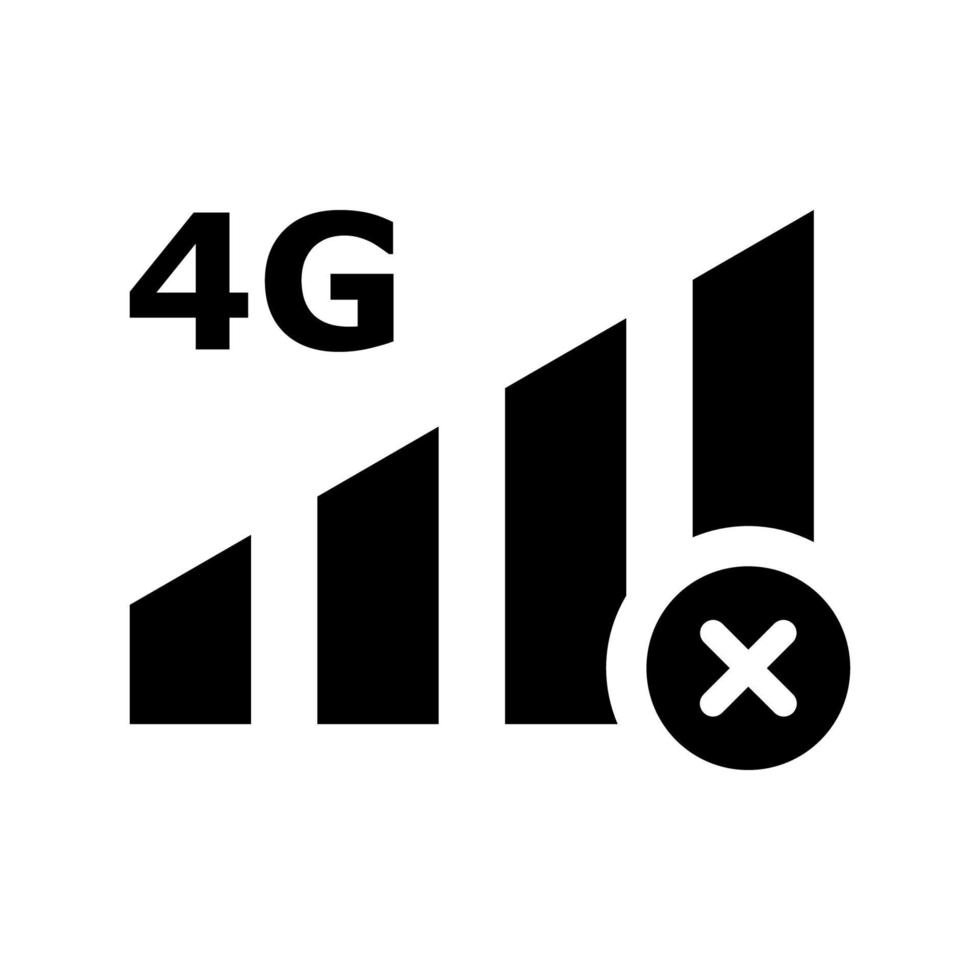 icône de signal plat logo icône 4g vecteur