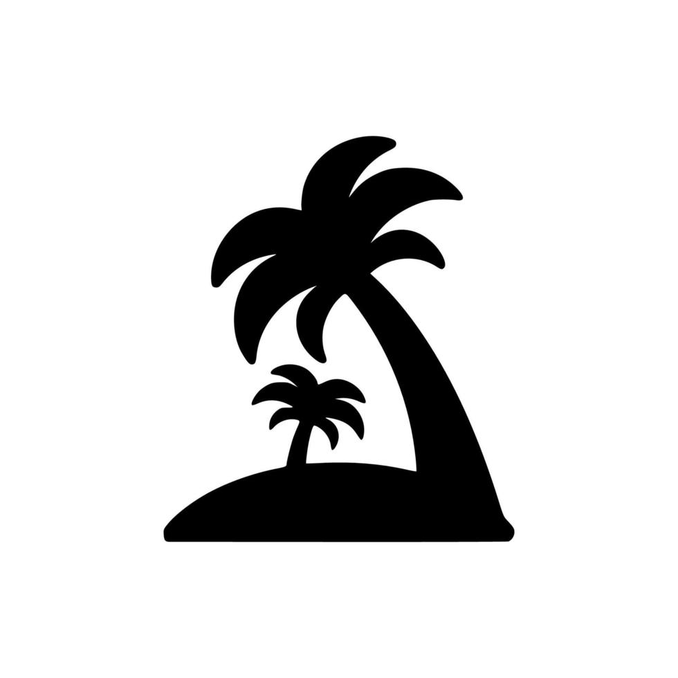 icône de plage ou logo isolé signe symbole illustration vectorielle vecteur