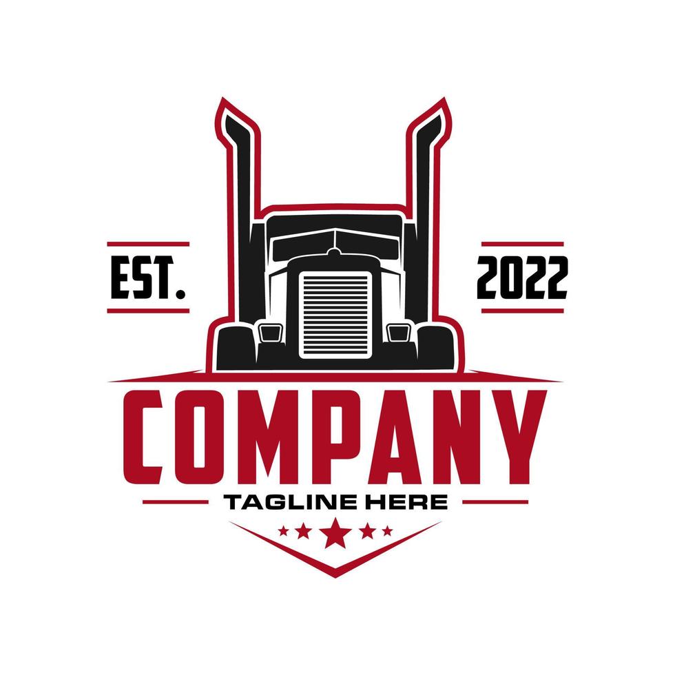 logo de camionnage, logo semi-remorque vecteur