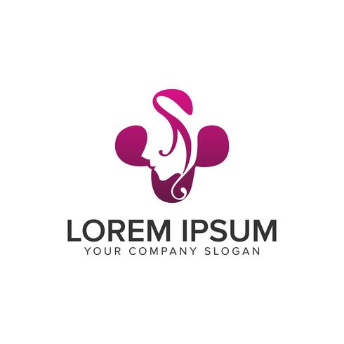 modèle de concept beauté spa femmes logo design. entièrement éditable ve vecteur