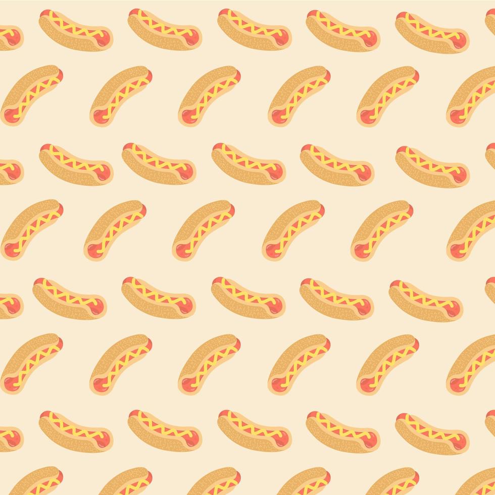 modèle de hot-dog pour la fête nationale vecteur
