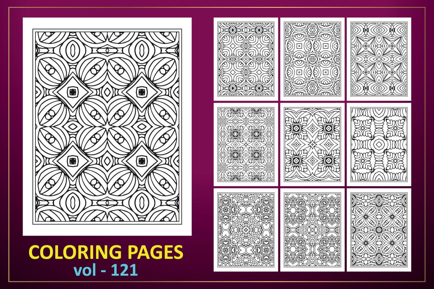 motif de mandala de couleur noir et blanc. modèle de livre de coloriage noir et blanc. vecteur