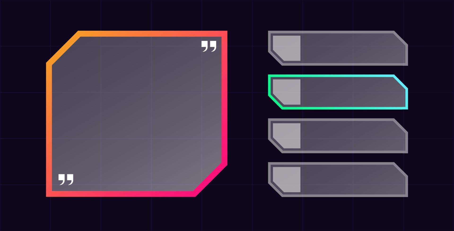 conception de quiz en dégradé de couleur. modèle de questions et réponses. jeu de quiz dans une émission de télévision. vecteur