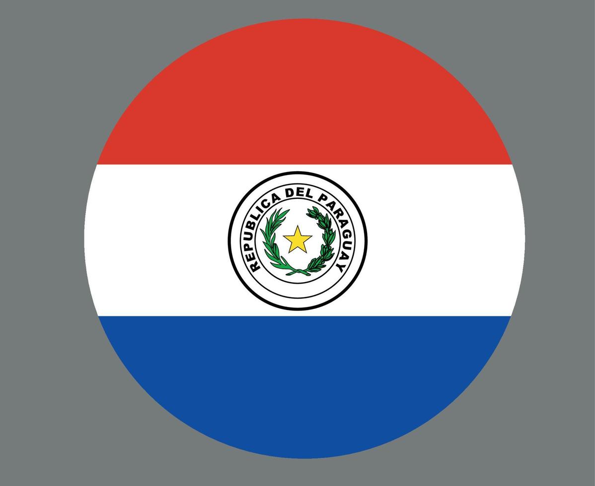 drapeau du paraguay emblème national américain latin icône illustration vectorielle élément de conception abstraite vecteur