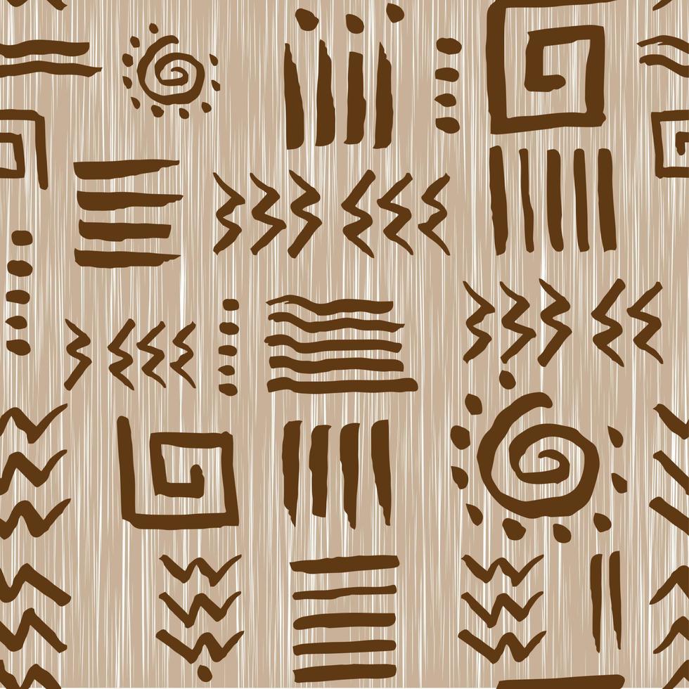 tissu imprimé à la cire africaine sans couture, ornement ethnique fait main pour votre conception, éléments géométriques de motifs de motifs tribaux. texture vectorielle, style de mode textile afro ankara. robe portefeuille paréo, tapis batik vecteur