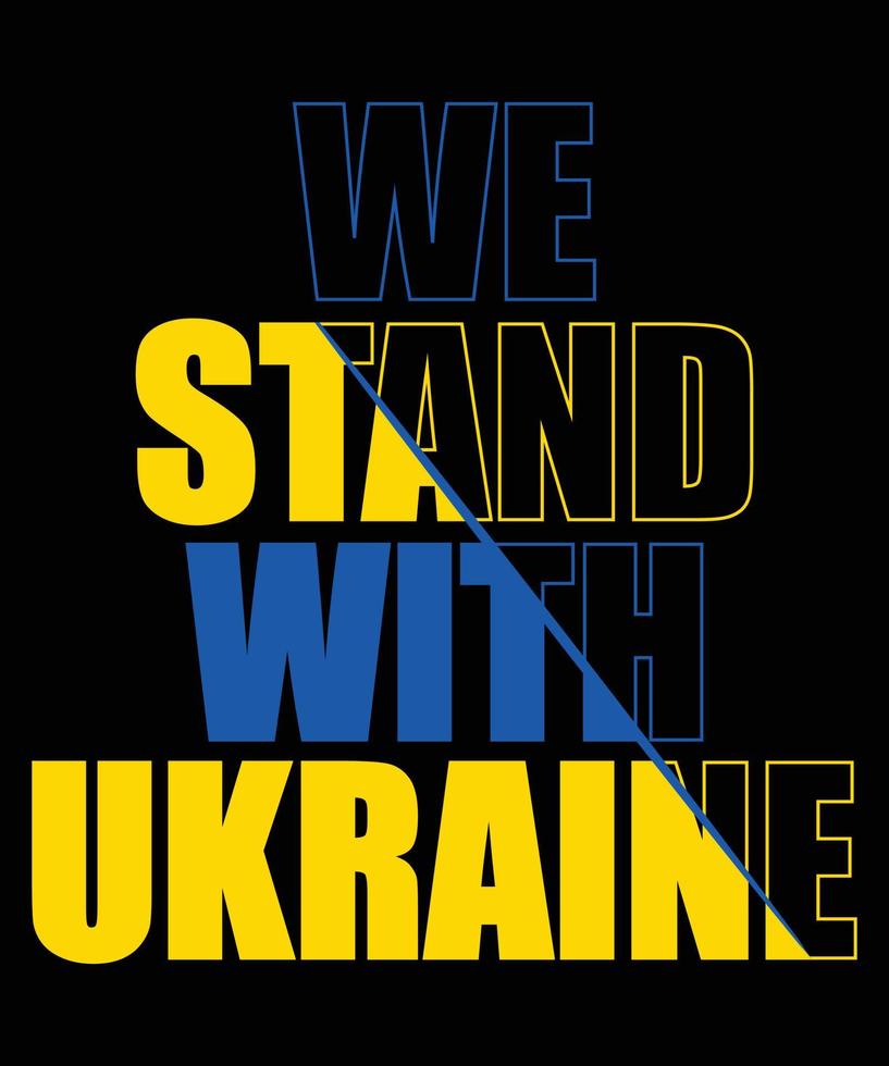 je suis avec l'ukraine, je soutiens l'ukraine vecteur