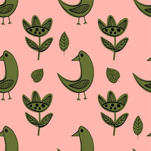 Vecteur primitif de modèle simple oiseaux scandinaves