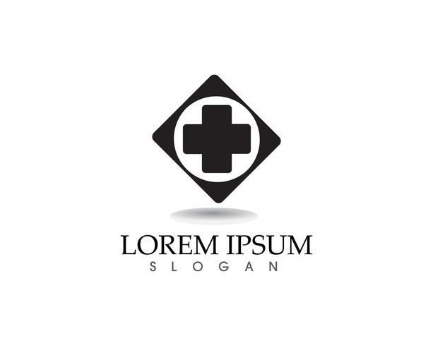 Logo de l&#39;hôpital et icônes de modèle app icônes vecteur