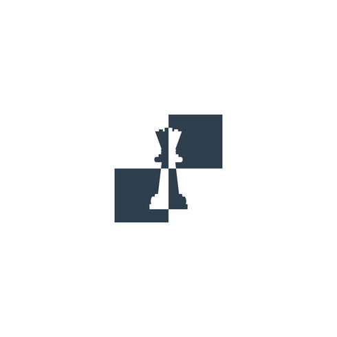 échecs logo modèle vector illustration icône élément isolé
