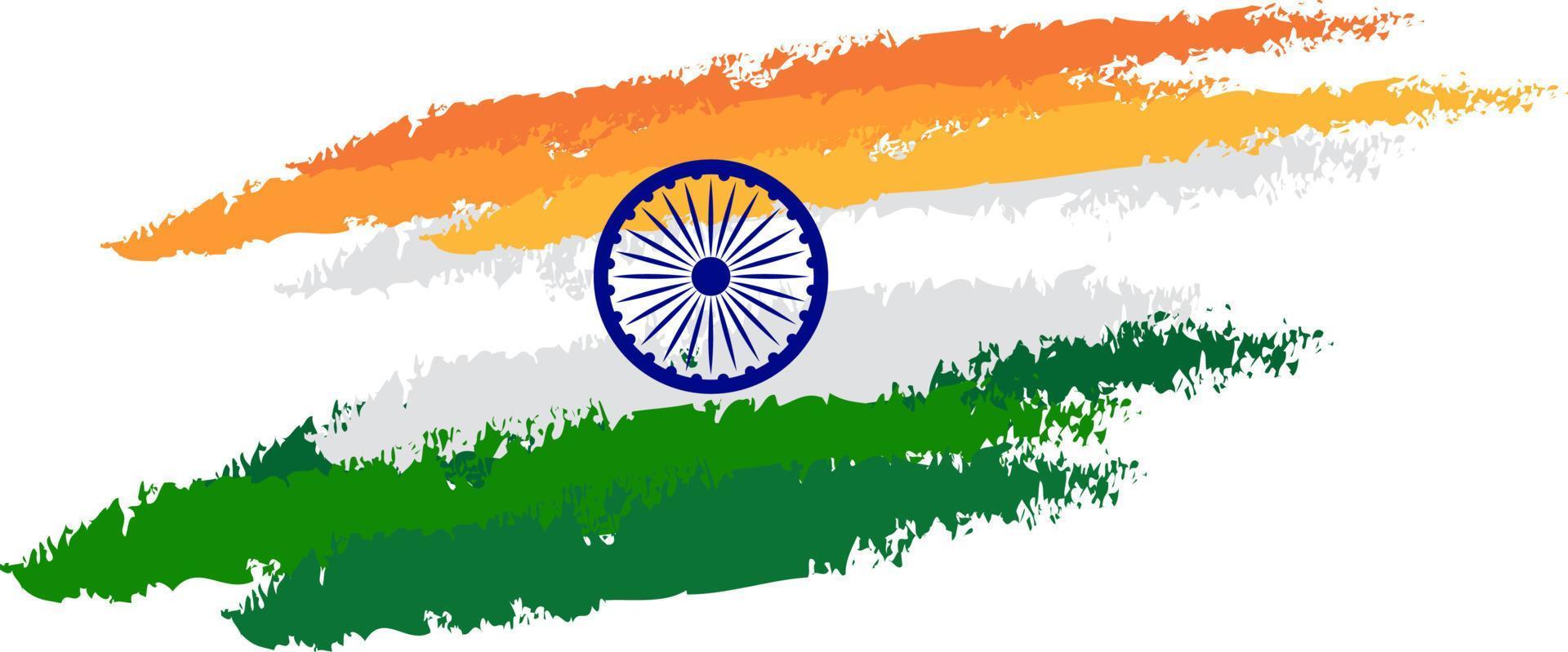 conception du drapeau du pays Inde vecteur