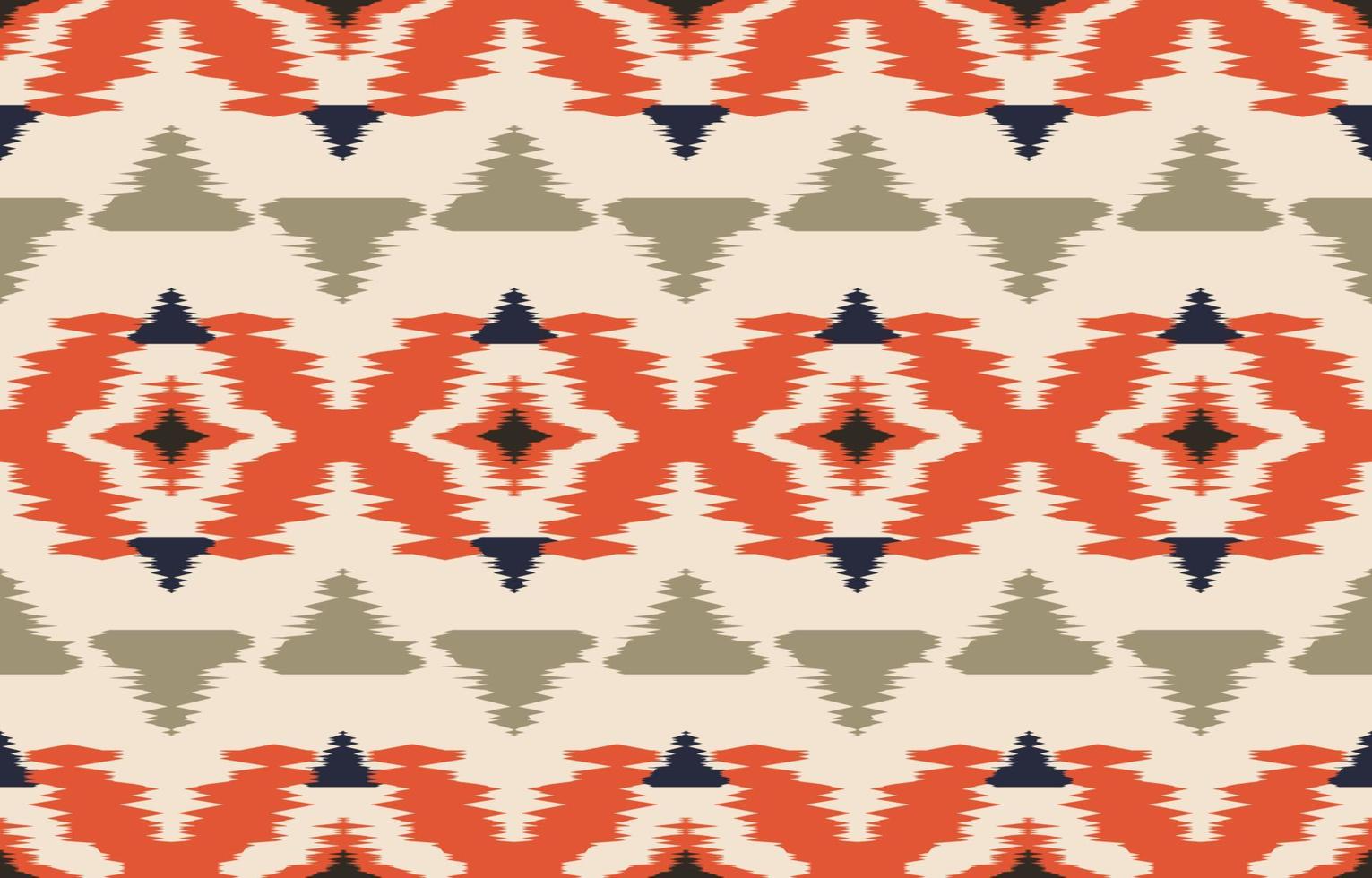 bel art ikat abstrait ethnique. motif harmonieux de broderie tribale, folklorique et de style mexicain. impression d'ornement d'art géométrique aztèque. conception pour tapis, papier peint, emballage, tissu, couverture. vecteur