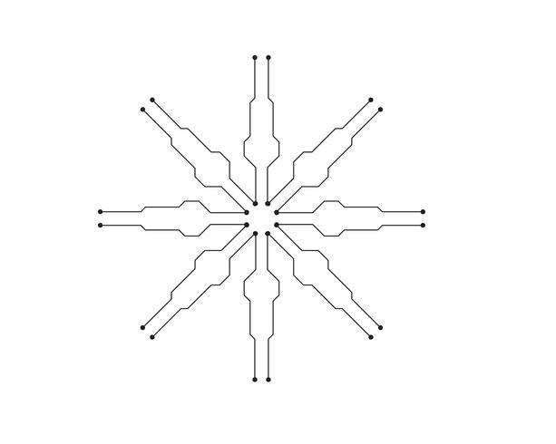 Circuit illustration design logo symbole vecteur technologie