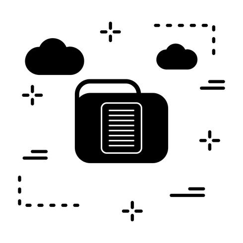 Icône de dossier de document de vecteur