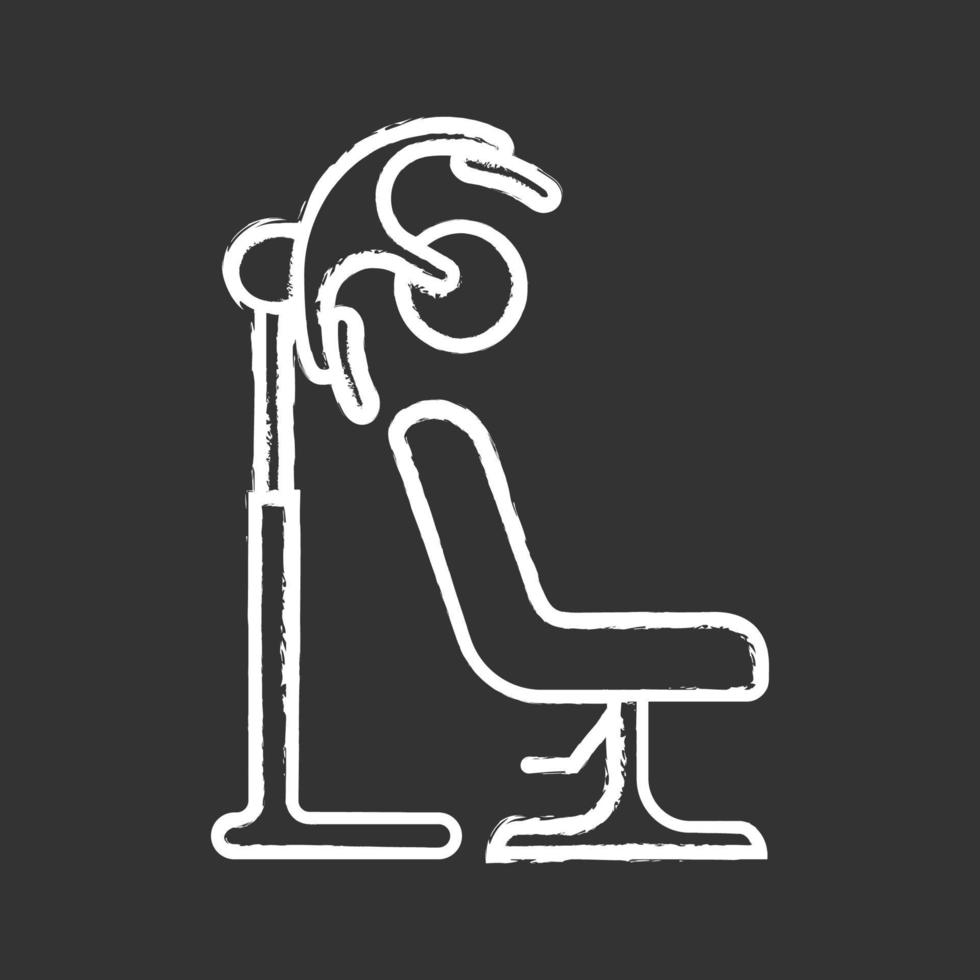 supportez l'icône de glyphe de sèche-cheveux. capote sèche cheveux et fauteuil confortable. matériel de salon de coiffure. mobilier de salon de beauté. symbole de la silhouette. espace négatif. illustration vectorielle isolée vecteur