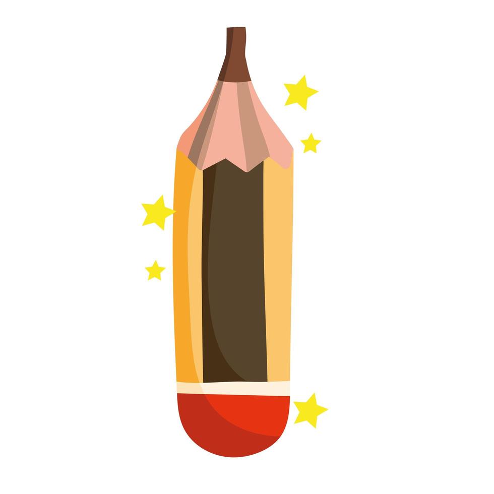 icône de dessin animé de crayon vecteur