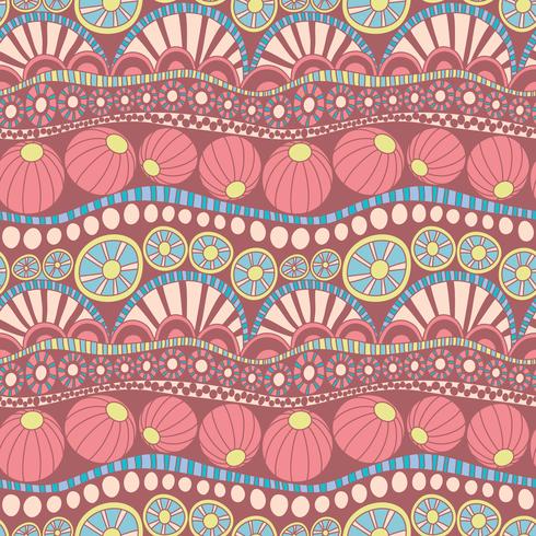 Modèle abstrait coloré doodle. Modèle sans couture de doodle dessiné main pour textile vecteur