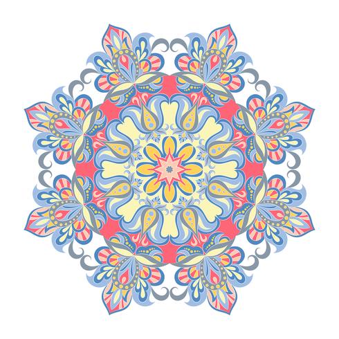 Ornement de vecteur Mandala. Éléments de décoration vintage. Motif rond oriental. Motifs islamiques, arabes, indiens, turcs, pakistanais, chinois, ottomans.