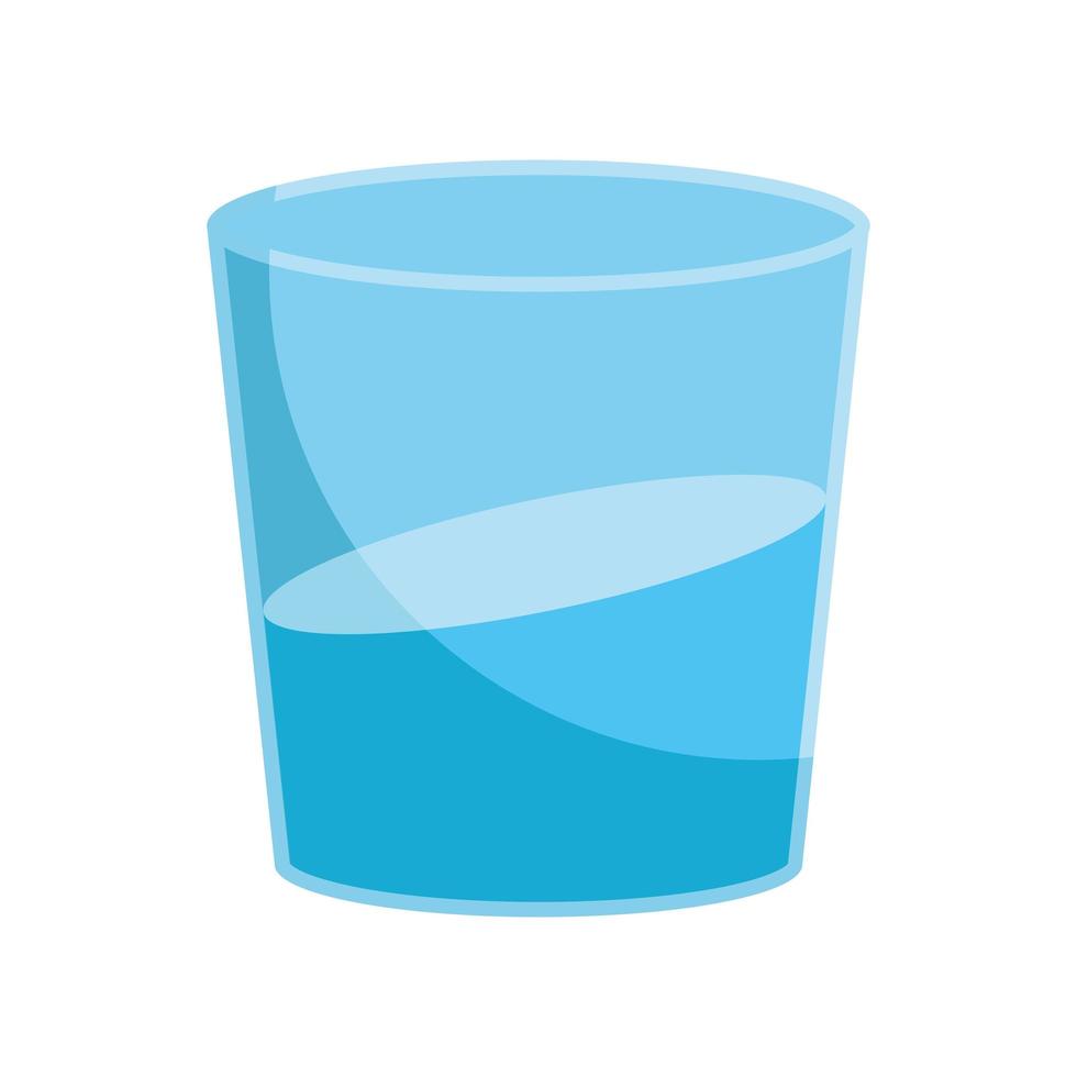 tasse en verre d'eau vecteur