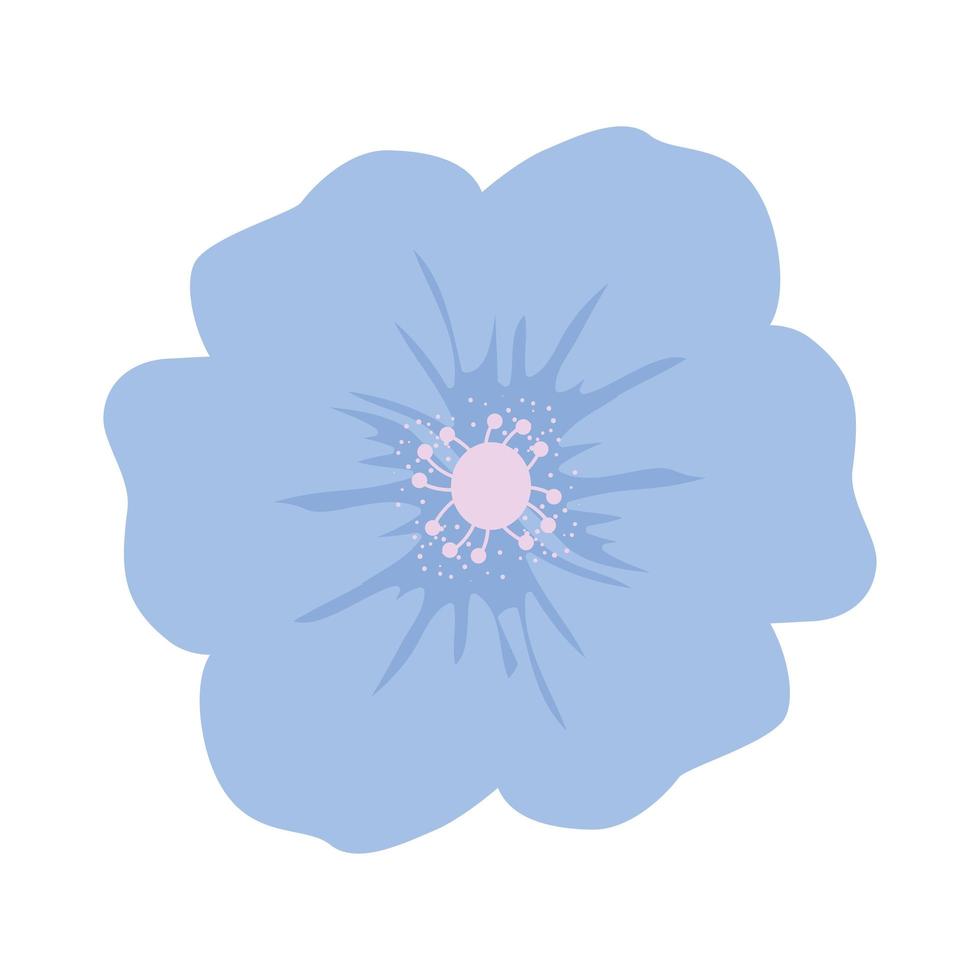 conception de vecteur de fleur bleue isolée