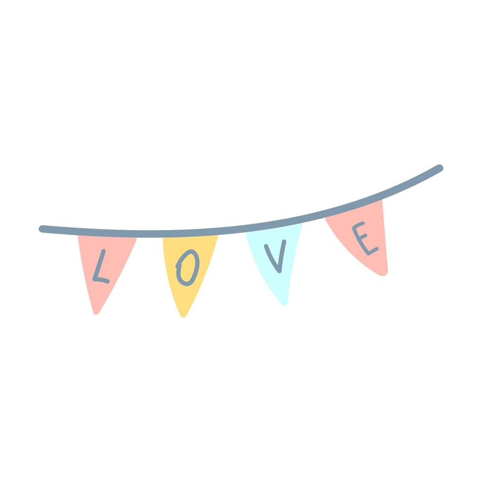 love stretch flags illuistration vecteur