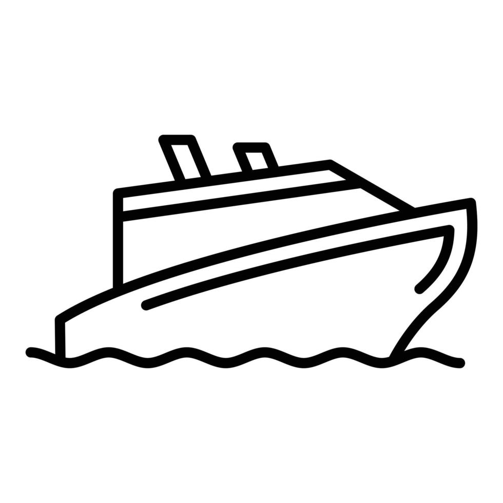 icône de la ligne de yachting vecteur