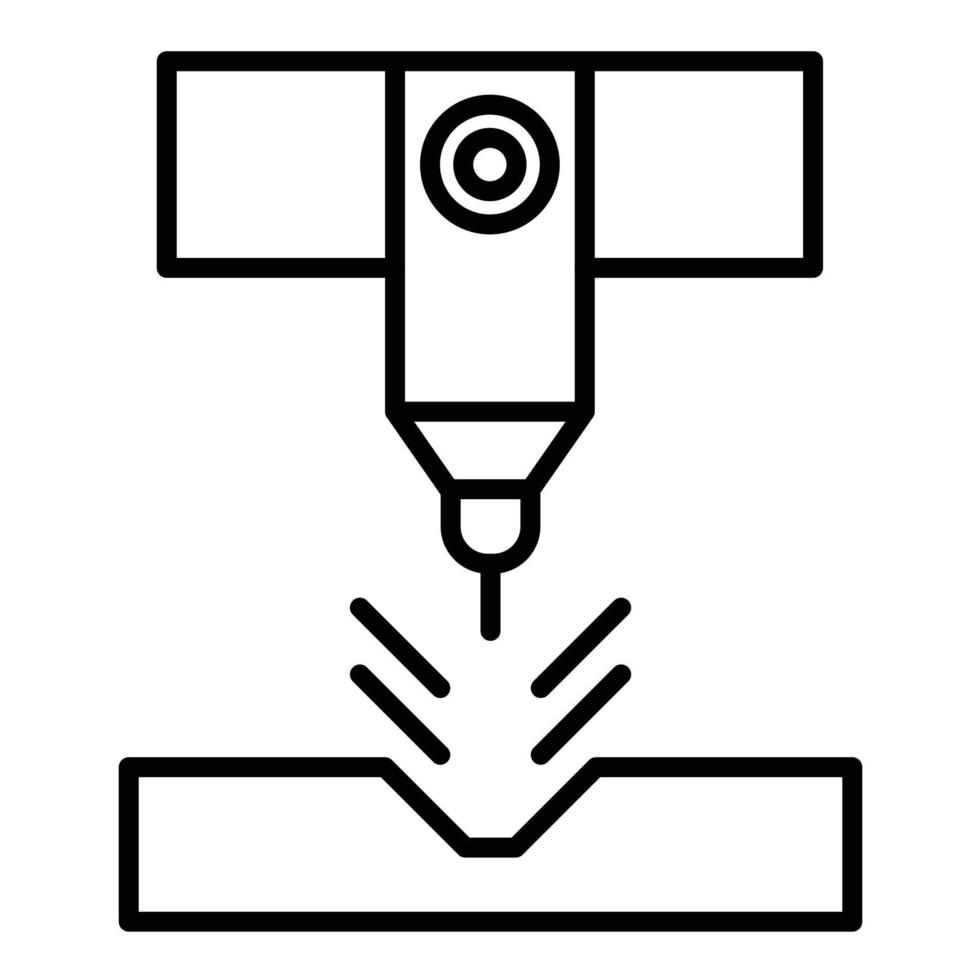 icône de ligne laser plasma vecteur