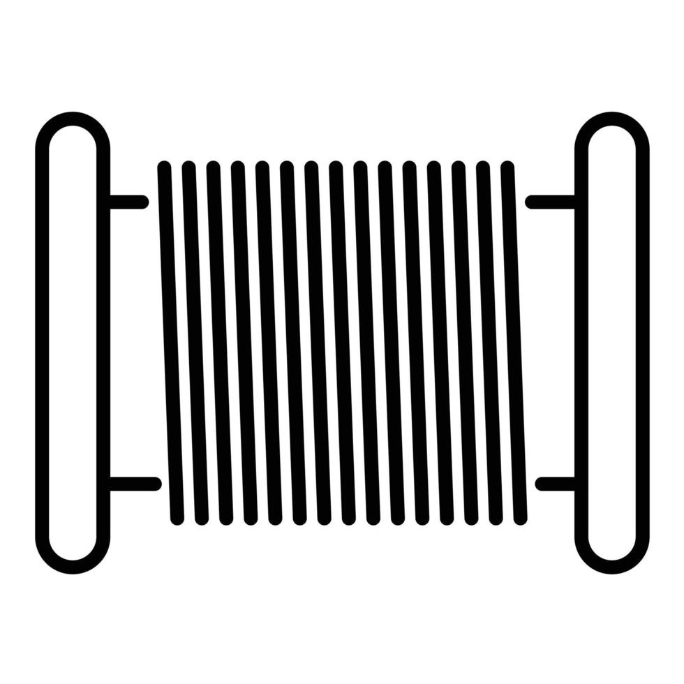 icône de ligne de rouleau de câble vecteur