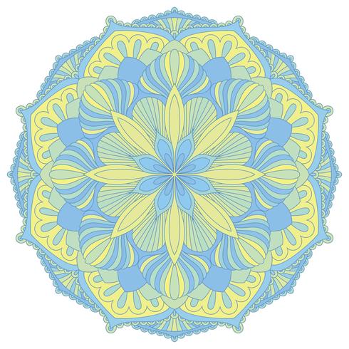Mandala Élément décoratif oriental. Motifs islamiques, arabes, indiens, ottomans. vecteur